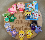 Rainbow finger puppet set