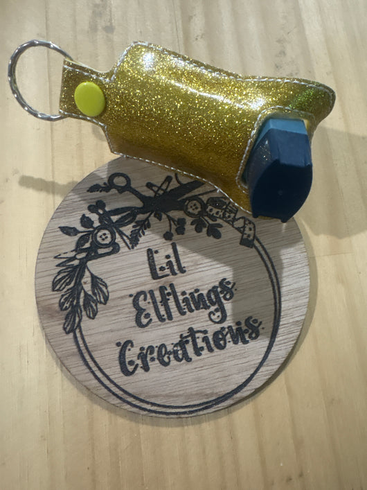 Gold glitter inhaler case