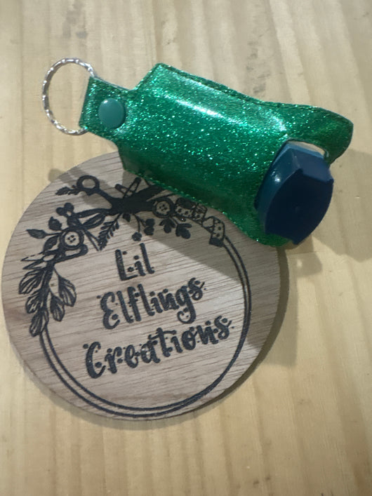 Green glitter inhaler case