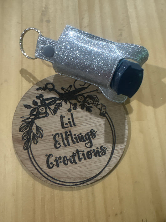 Silver glitter inhaler case