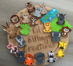 Safari Animals Finger Puppet set