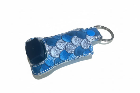 Blue mermaid scale Inhaler case