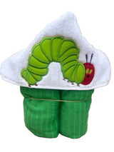 Caterpillar Hooded Towel personalised