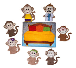 5 Little Monkeys Puppet set
