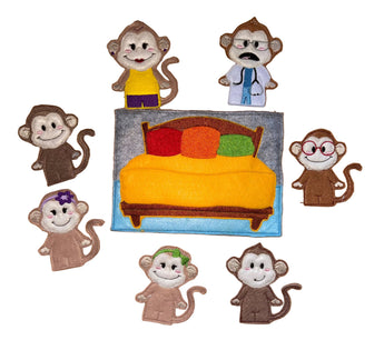 5 Little Monkeys Puppet set