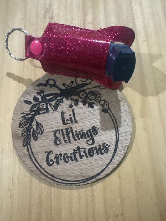 Pink glitter inhaler case