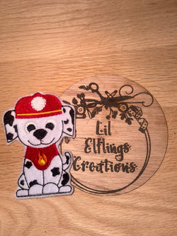 Fire pup finger puppet