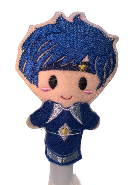 Blue friend finger puppet