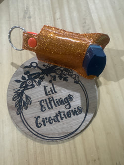 Orange glitter inhaler case