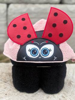 Lady Bug hooded towel