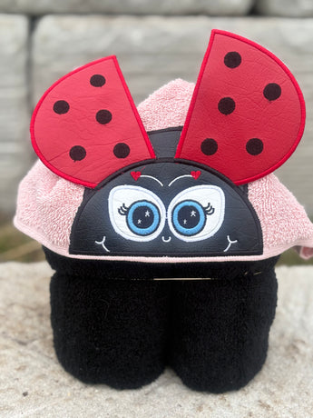 Lady Bug hooded towel