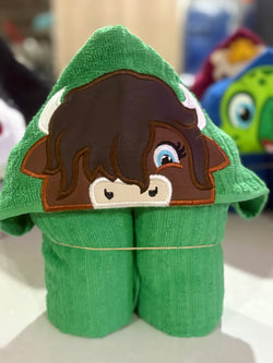 Highland Cow Hooded Towel