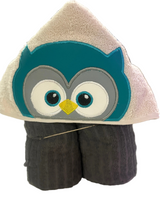 Owl Hooded Towel personalised