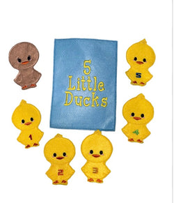 5 Little Ducks finger puppet set