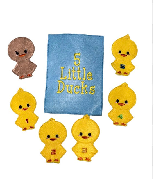 5 Little Ducks finger puppet set