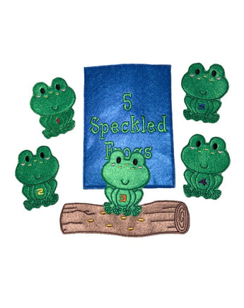 5 Little Speckled Frogs ginger puppet set