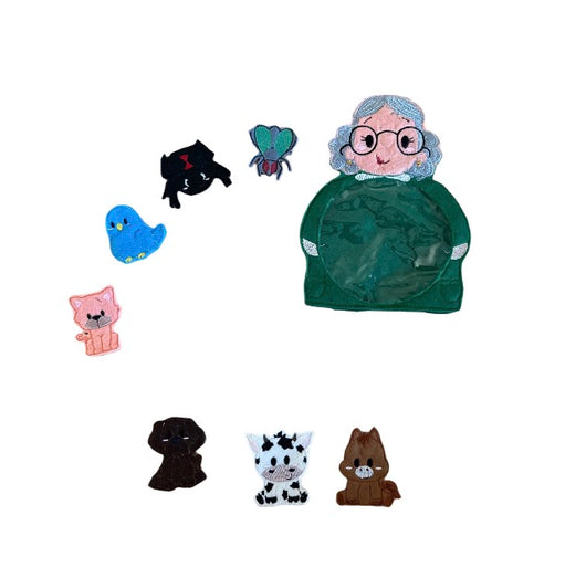 Old lady finger puppet set