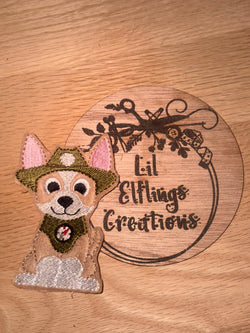 Finder pup finger puppet